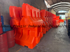 Water filled plastic traffic barrier